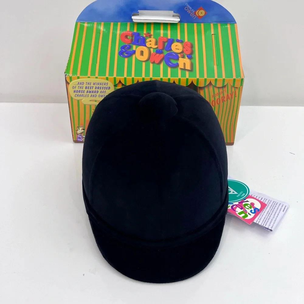 Charles Owen Young Riders Hat Helmet ASTM Size 7 1/8 Black Velvet